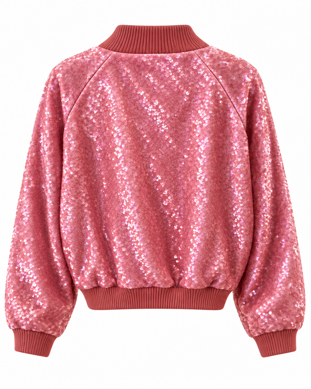 Bomber en Sequin Corail