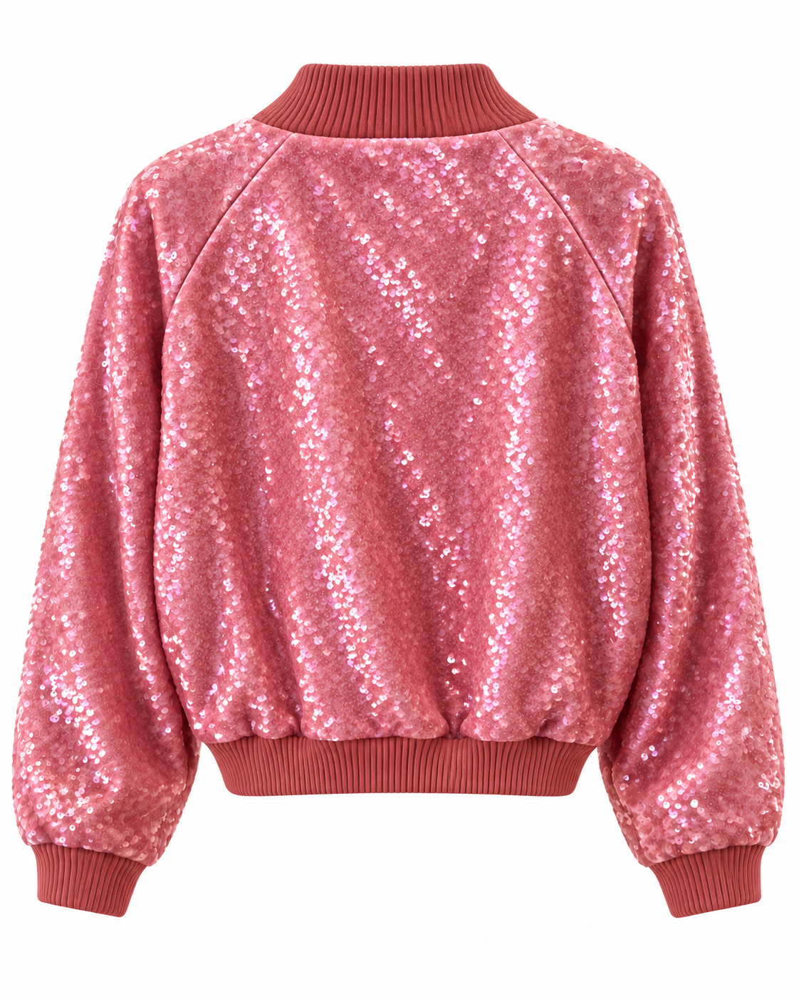 Bomber en Sequin Corail