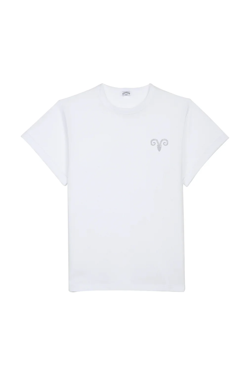 Tee-shirt blanc signe belier