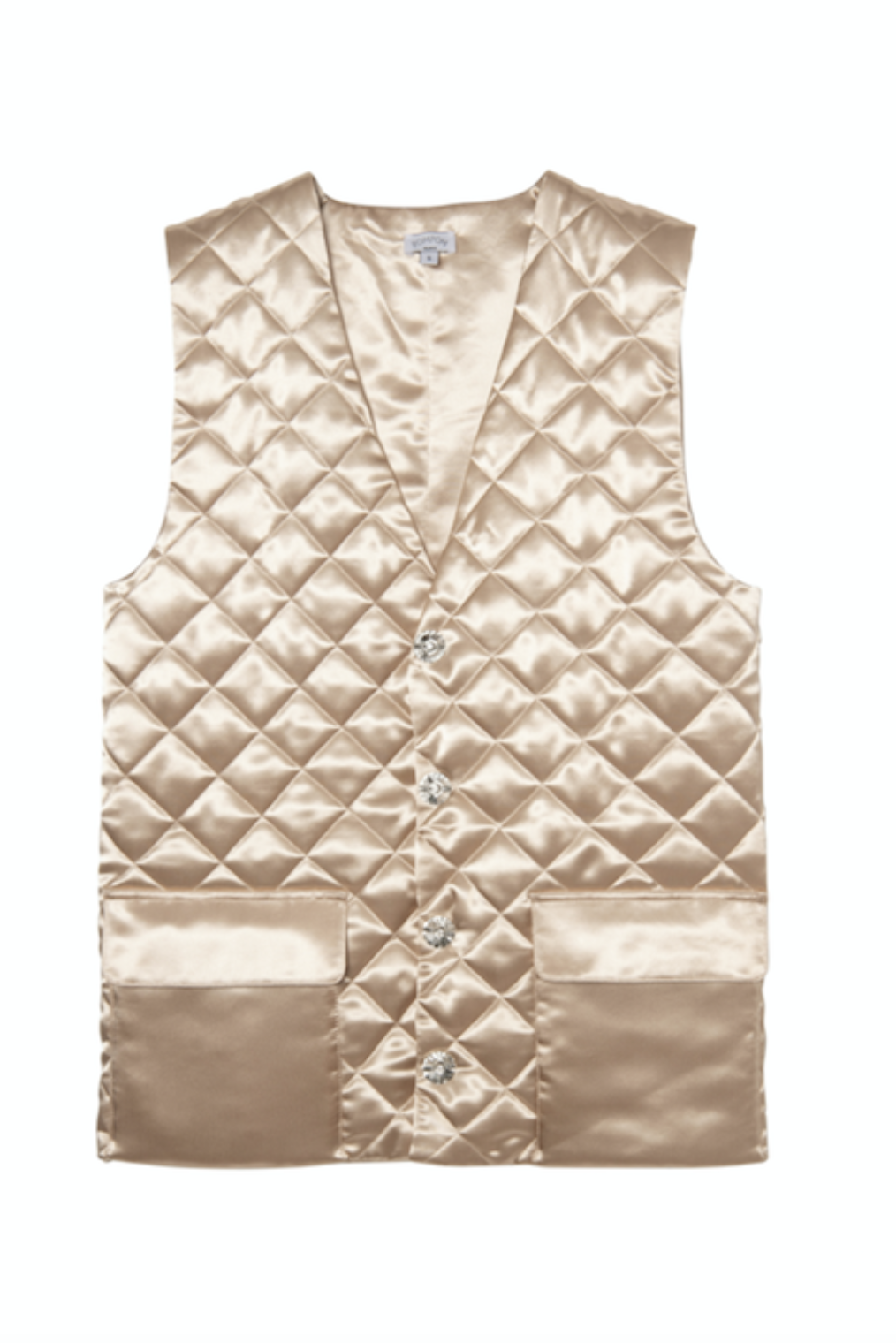 Agnes gilet couleur champagne - POMPOM PARIS