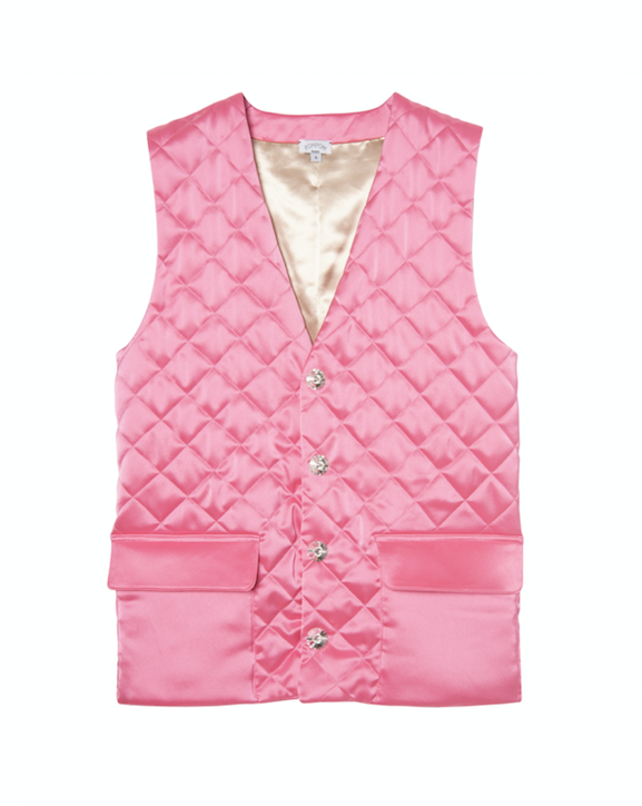 Agnes Gilet couleur rose - POMPOM PARIS