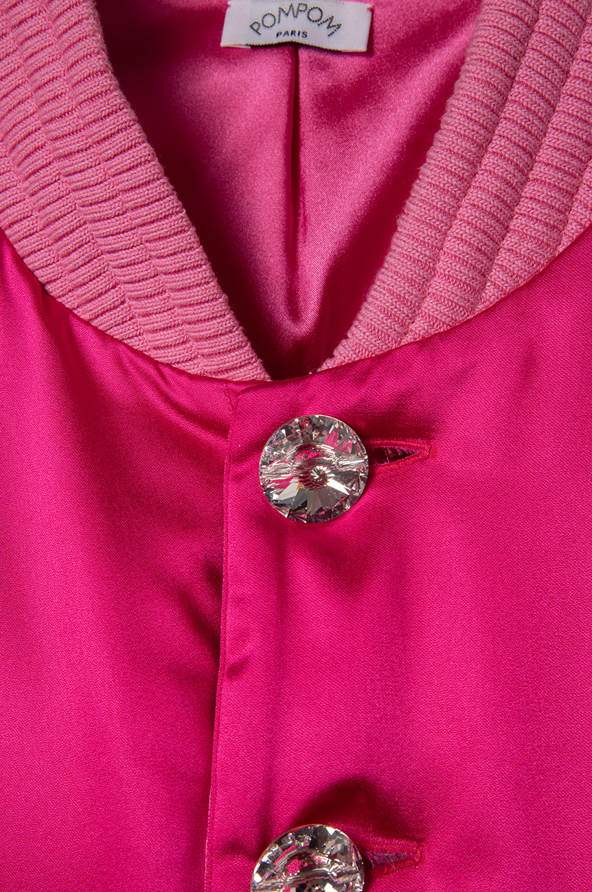 Bombers "TAGADA" en satin rose - POMPOM PARIS