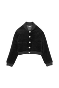 Bombers en velours noir