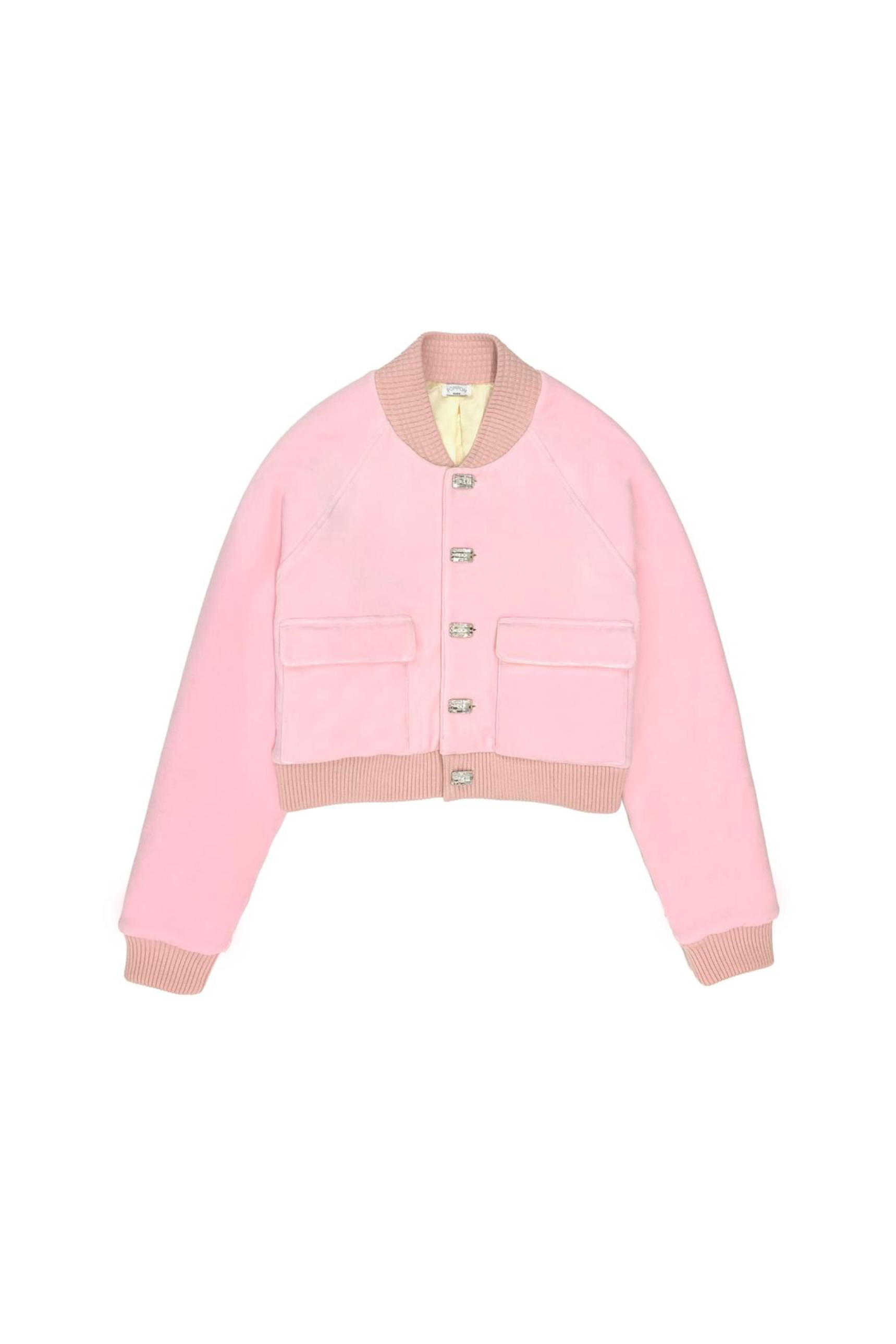 Bombers en velours rose - POMPOM PARIS