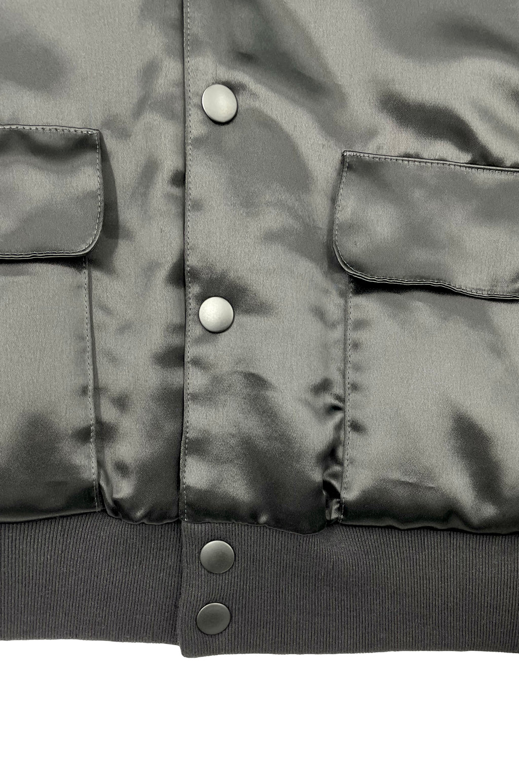 Bomber "Café de Flore" en satin noir - POMPOM PARIS